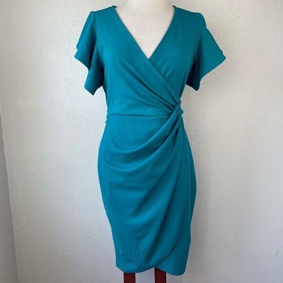 OTEN Blue Midi Dress Size L EUC - Picture 1 of 7